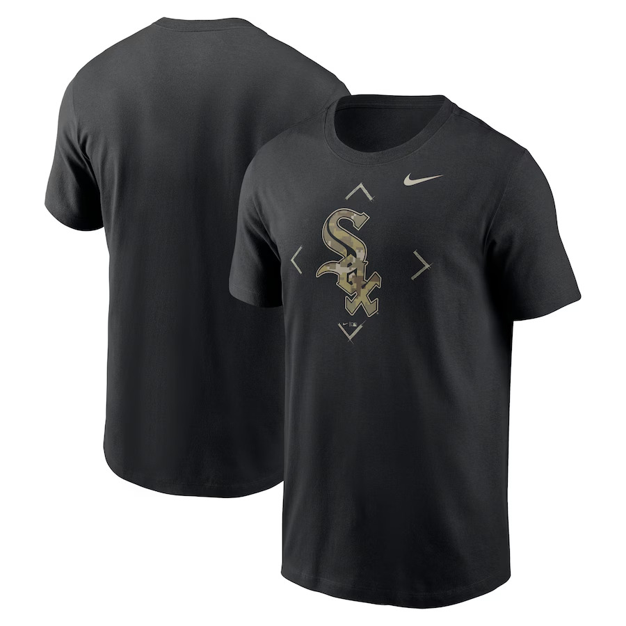 Men 2025 MLB Chicago White Sox Nike Black T-shirt